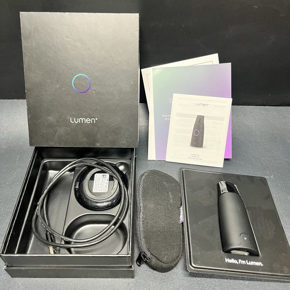 Lumen MF-V2-01 V2 Metabolism Tracker Breath Analyzer Complete Kit Tested